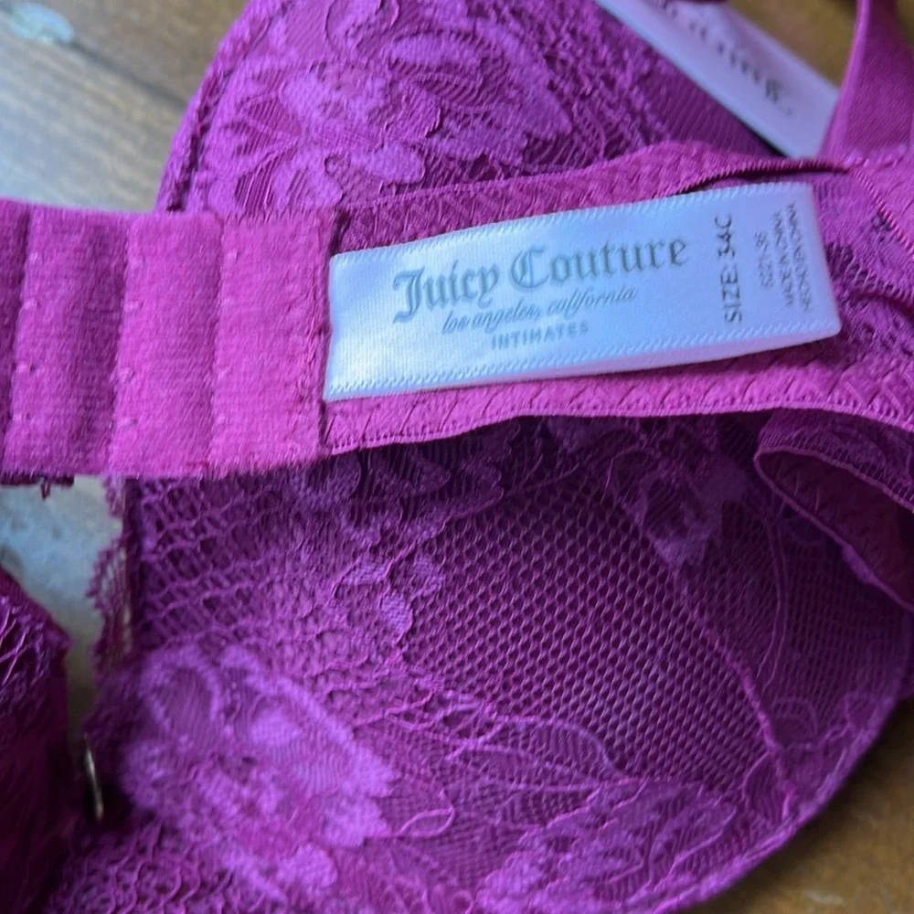 Juicy Couture Sexy Extreme Push-Up Plum Envy Bra - Sz 34C